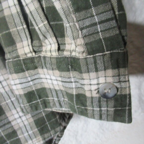 Men's Raw Edge Sportswear Green Plaid Button Down Shirt Size XL - Picture 5 of 7